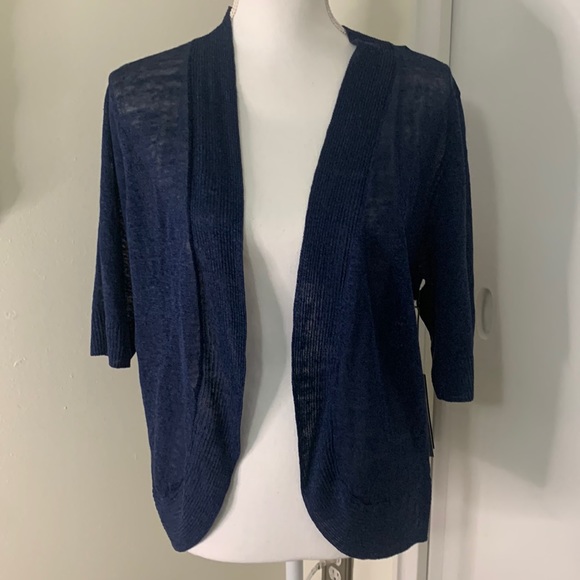Elegant Navy Women's Cardigan - Picture 1 of 6